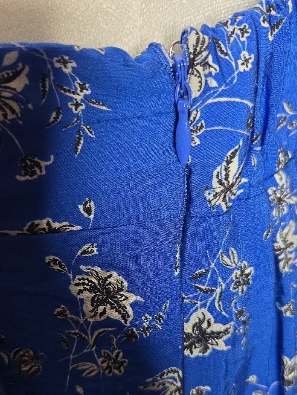 white birch Royal Blue Floral Wide-Leg Pants - Picture 5 of 6